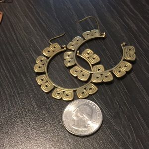 Large Brass hoop earrings